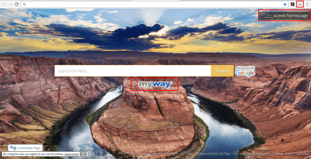 ScenicHomepage Browser hijacker (Virus) Removal Tool